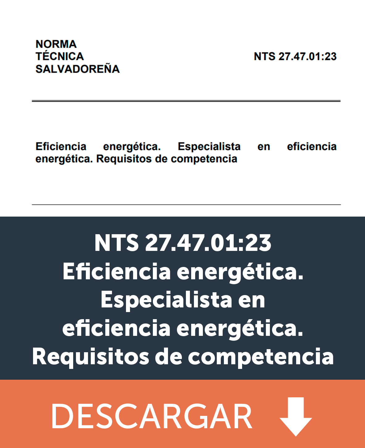 Eficiencia energética. Especialista en eficiencia energética. Requisitos de competencia